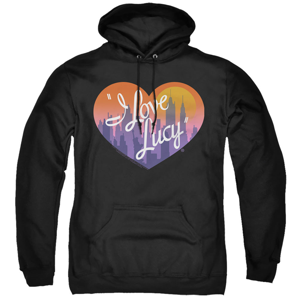 I Love Lucy Heart Of The City Mens Hoodie Black Officially Licensed