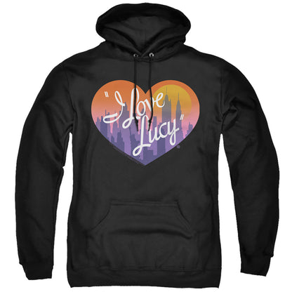 I Love Lucy Heart Of The City Mens Hoodie Black Officially Licensed