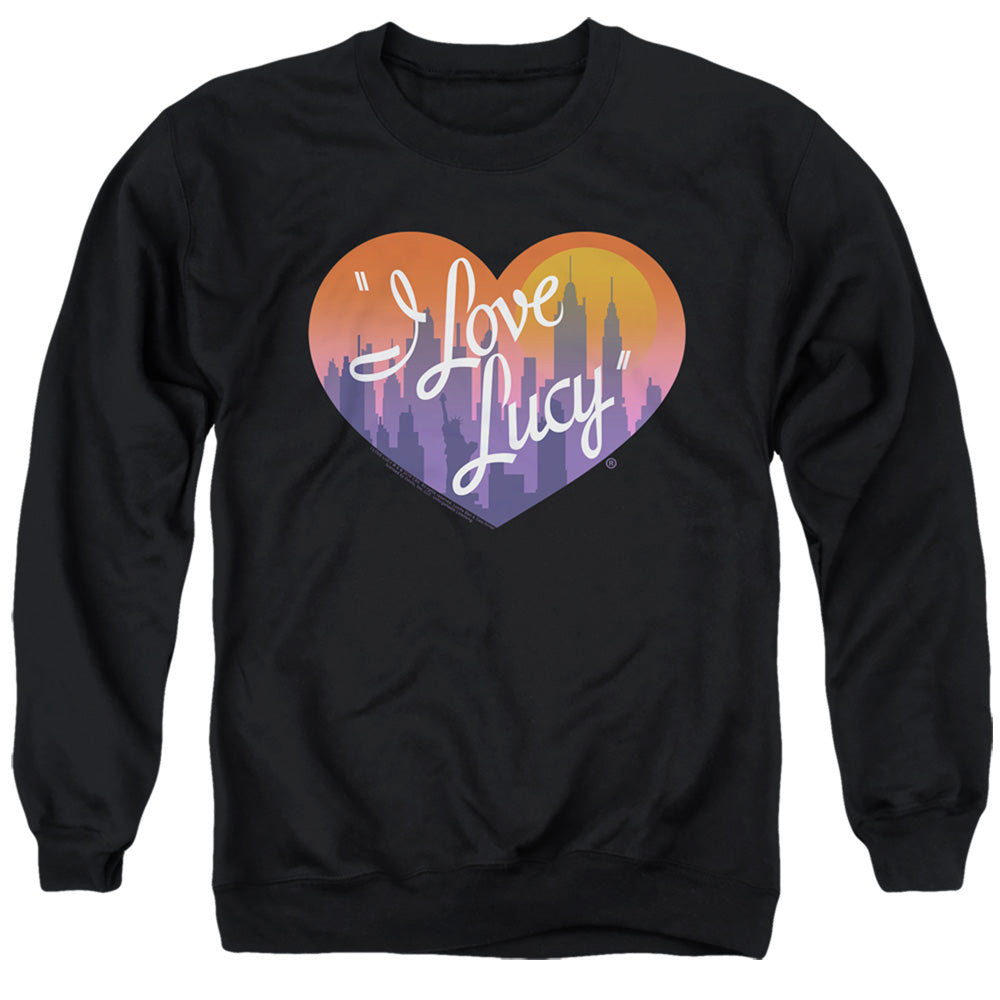I Love Lucy Heart Of The City Mens Crewneck Sweatshirt Black Officially Licensed