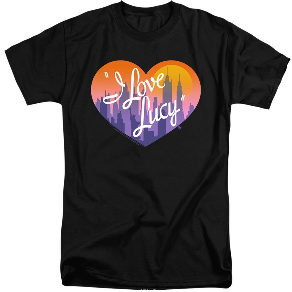 I Love Lucy Heart Of The City Mens Tall T Shirt Black Officially Licensed