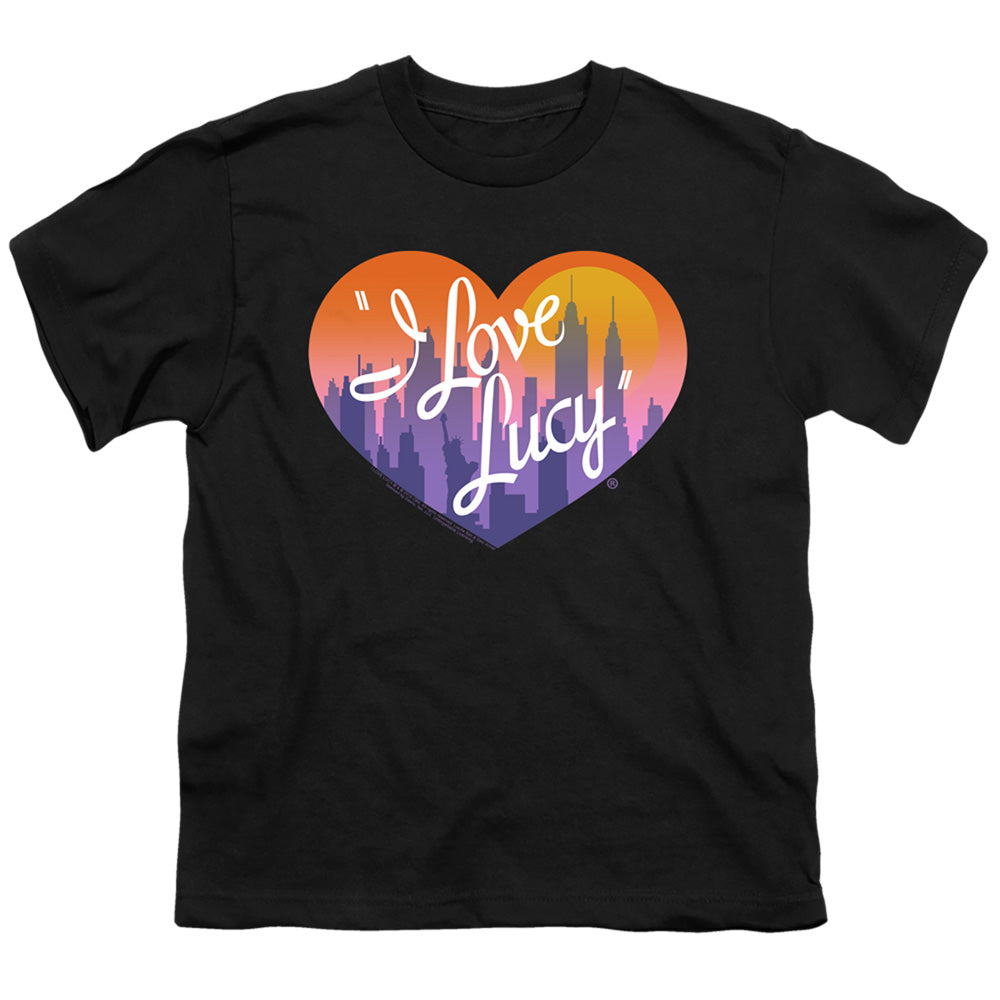 I Love Lucy Heart of the City Kids Youth T Shirt Black Officially Licensed