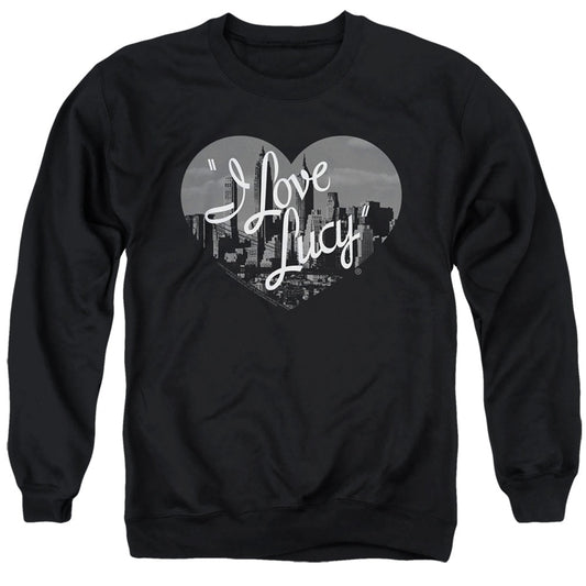 I Love Lucy Nostalgic City Mens Crewneck Sweatshirt Black Officially Licensed