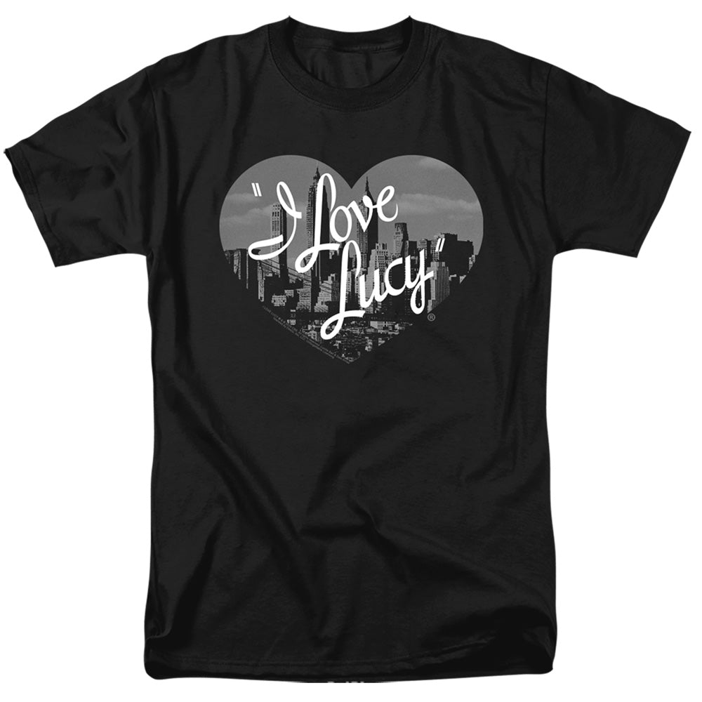 I Love Lucy Nostalgic City Mens T Shirt Black Officially Licensed