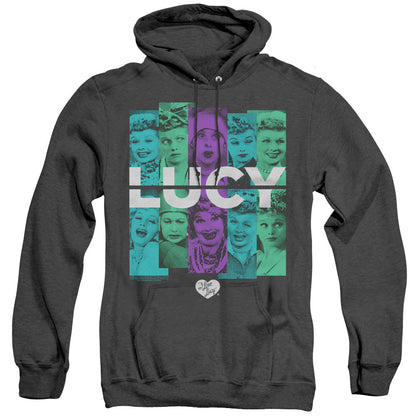 I Love Lucy Shades Of Lucy Heather Mens Hoodie Black Officially Licensed