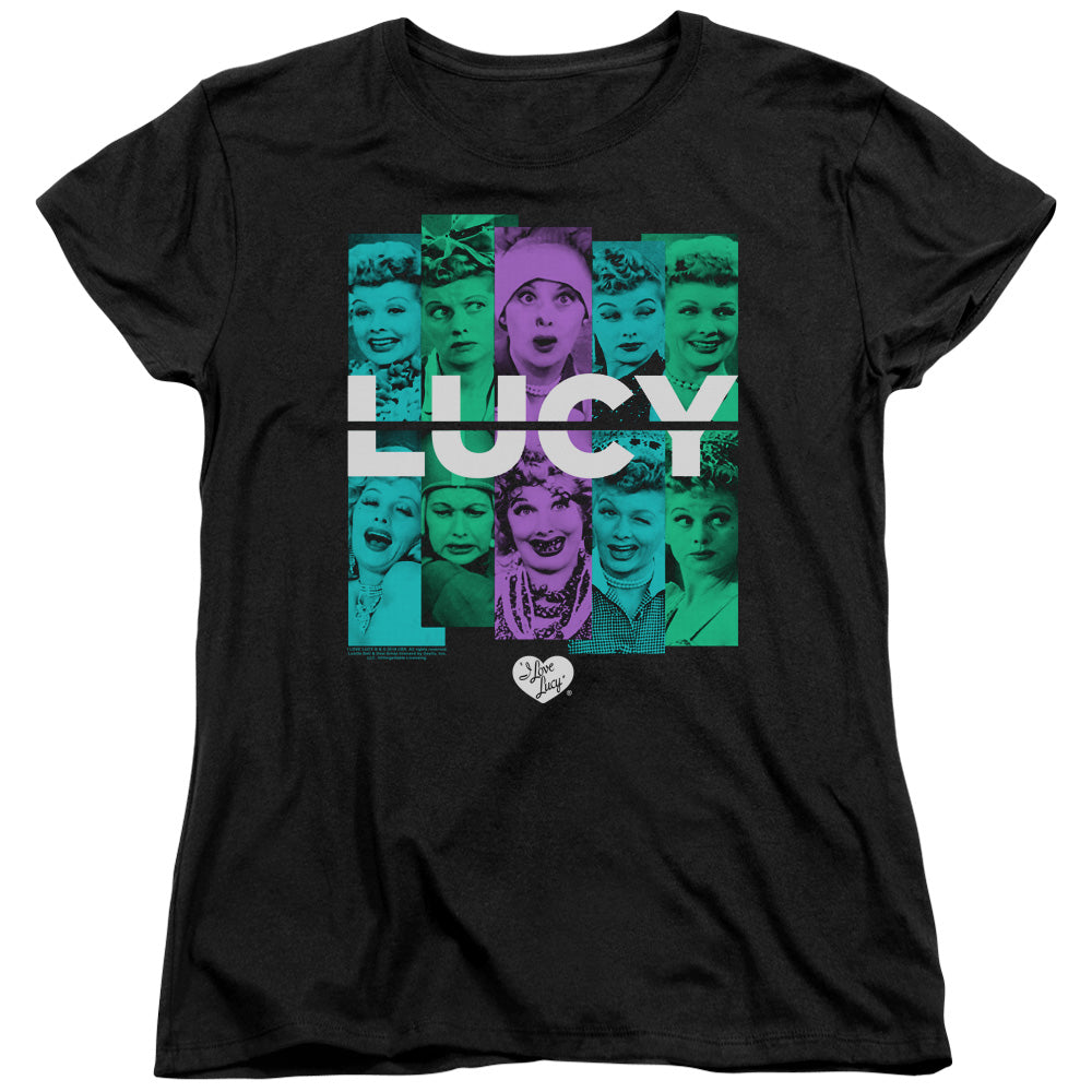 I Love Lucy Shades of Lucy S S Women's Tee Black Officially Licensed