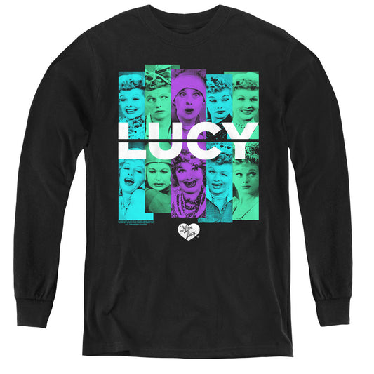 I Love Lucy Shades of Lucy Long Sleeve Kids Youth T Shirt Black Officially Licensed