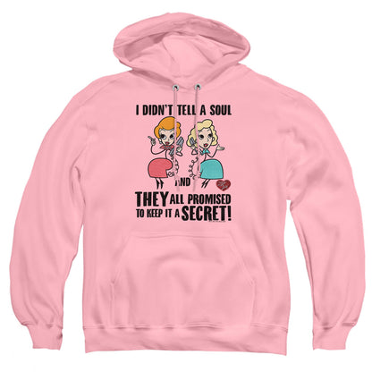 I Love Lucy Gossip Promises Mens Hoodie Pink Officially Licensed