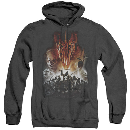 Lord of the Rings Evil Rising Mens Heather Hoodie Black Officially Licensed