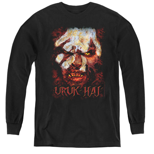 Lord of the Rings Uruk Hai Long Sleeve Kids Youth T Shirt Black