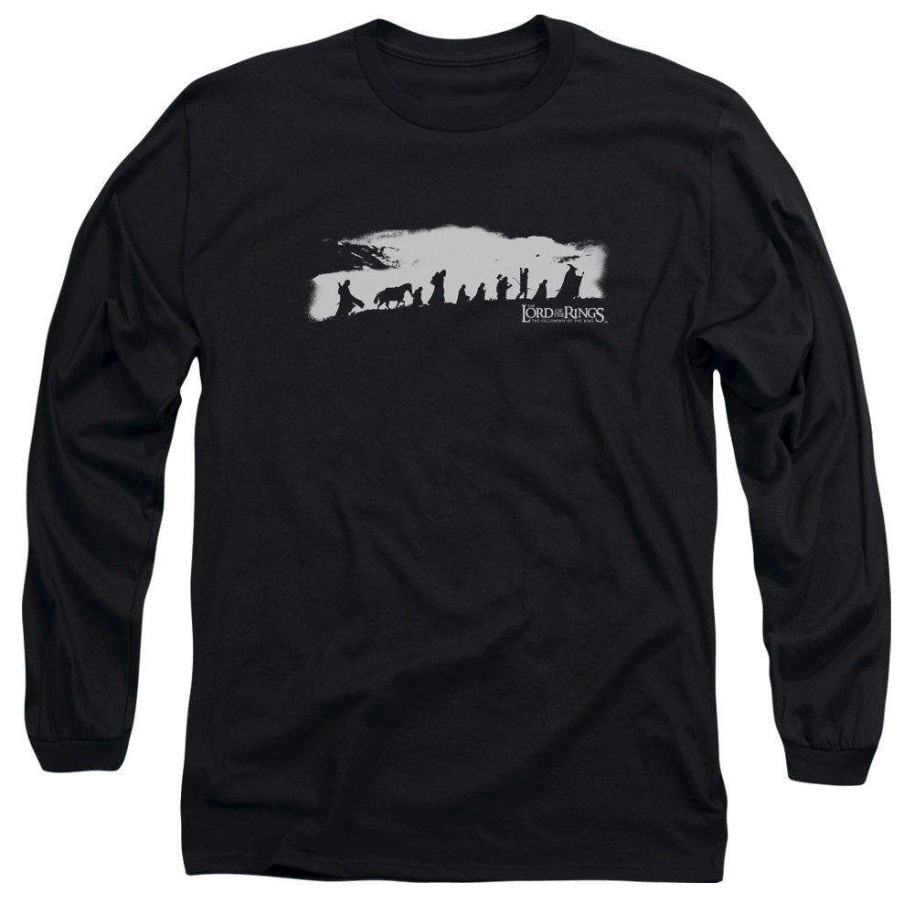 Lord Of The Rings The Fellowship Mens Long Sleeve Shirt Black Officially Licensed