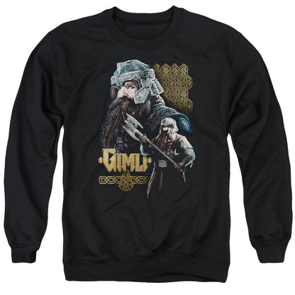 Lord Of The Rings Gimli Mens Crewneck Sweatshirt Black