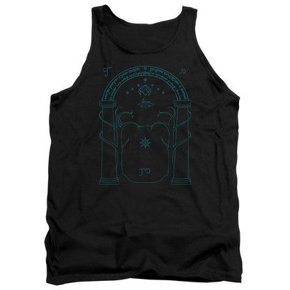 Lord Of The Rings Doors Of Durin Mens Tank Top Shirt Black Officially Licensed