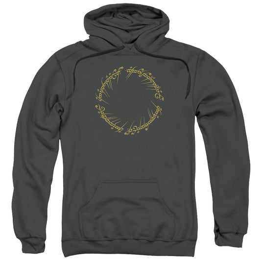 Lord Of The Ringsd Of The Rings One Ring Mens Hoodie Charcoal Officially Licensed