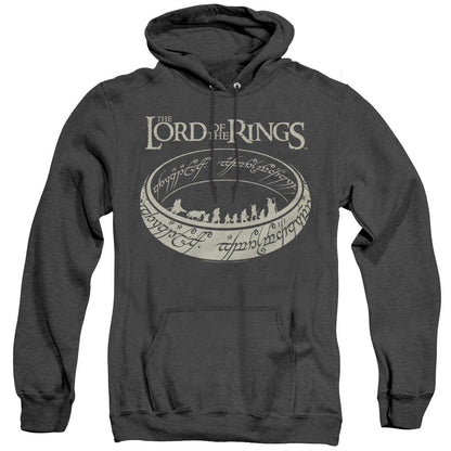 Lord Of The Rings The Journey Heather Mens Hoodie Black Officially Licensed