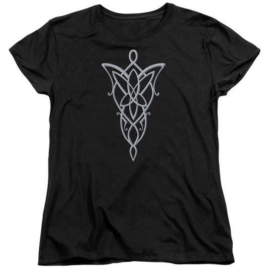 Lord Of The Rings Arwen Necklace Womens T Shirt Black Officially Licensed