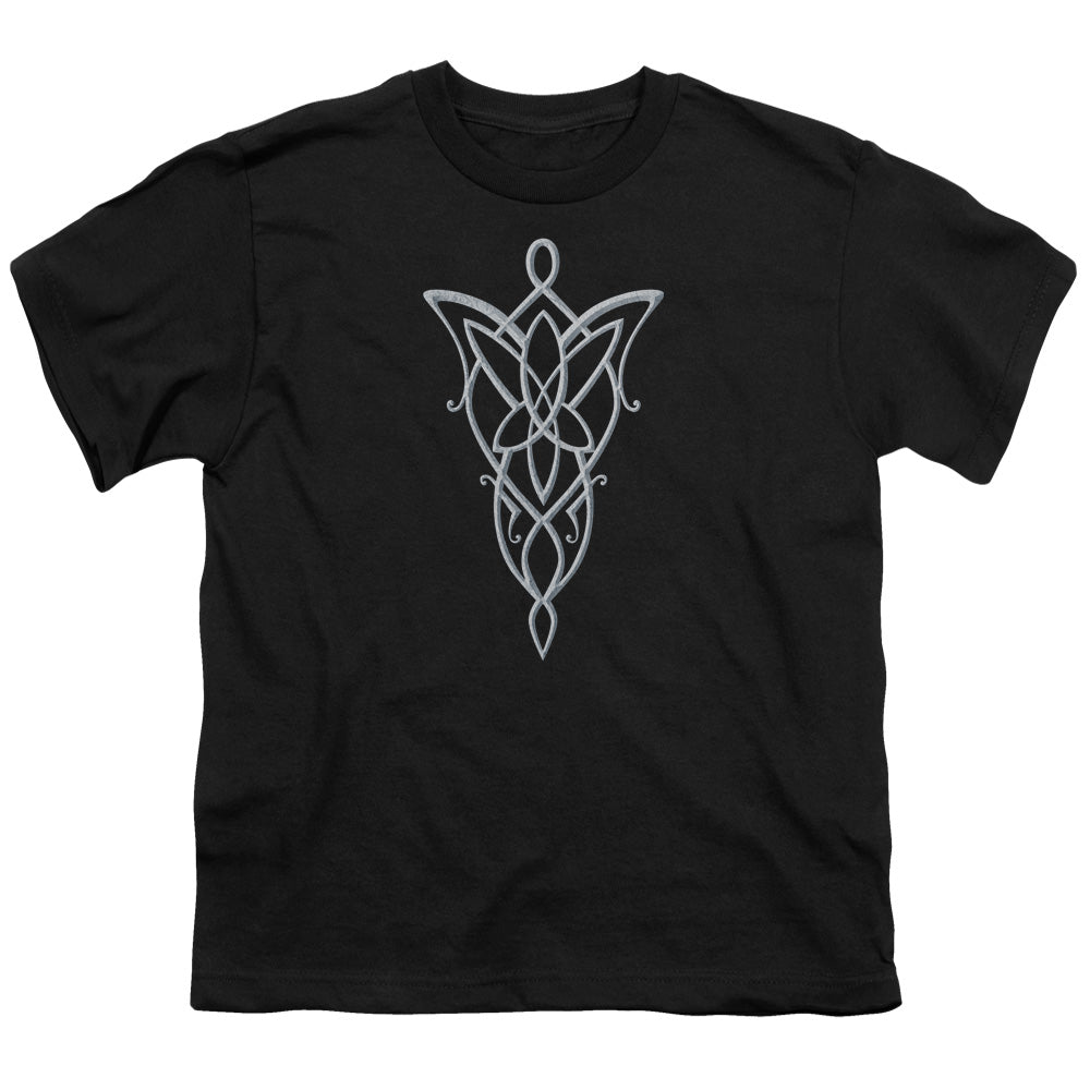 Lord Of The Rings Arwen Necklace Kids Youth T Shirt Black Officially Licensed
