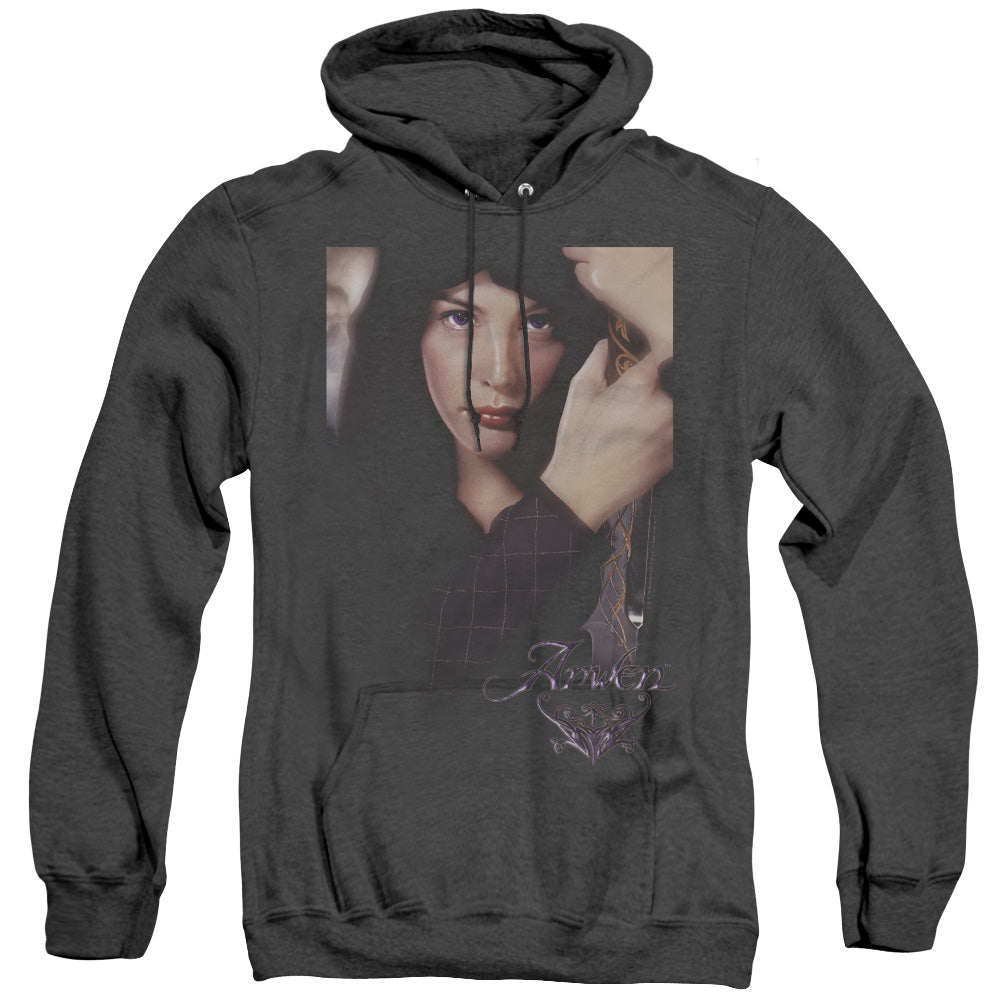 Lord of the Rings Arwen Mens Heather Hoodie Black Officially Licensed