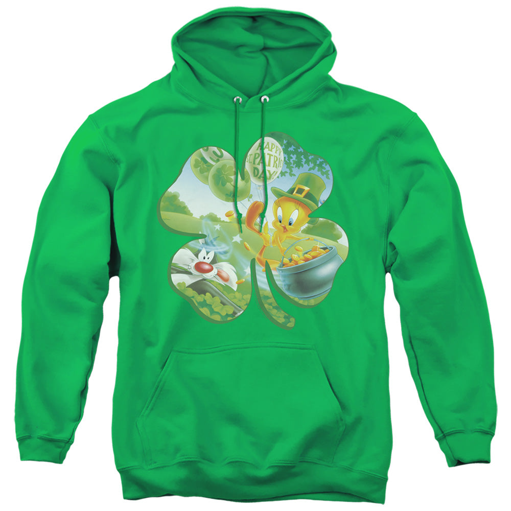 Looney Tunes Tweety Shamrock Mens Hoodie Kelly Green Officially Licensed