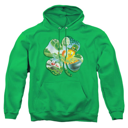 Looney Tunes Tweety Shamrock Mens Hoodie Kelly Green Officially Licensed