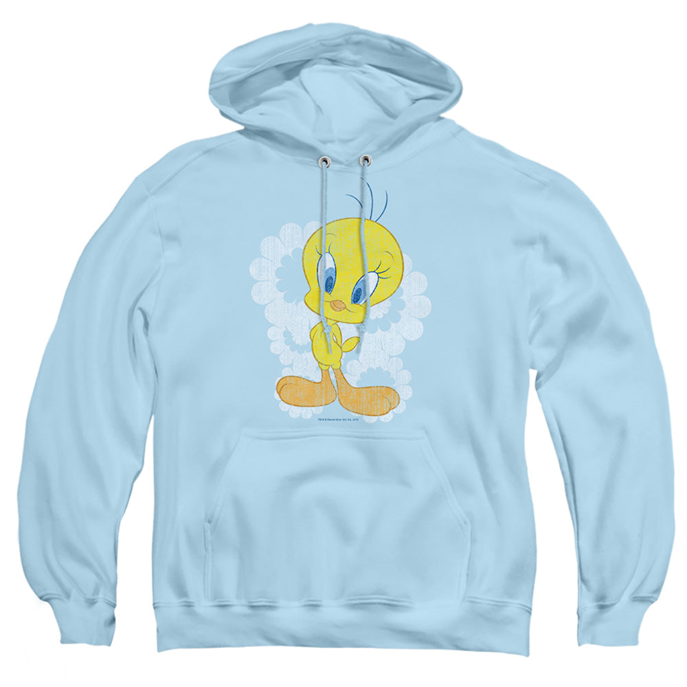 Looney Tunes Retro Tweety Mens Hoodie Light Blue Officially Licensed