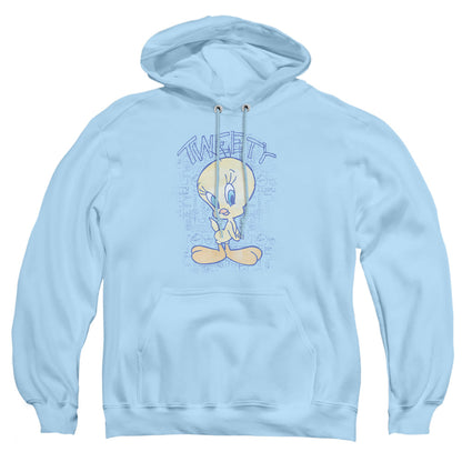 Looney Tunes Tweety Fade Mens Hoodie Light Blue Officially Licensed