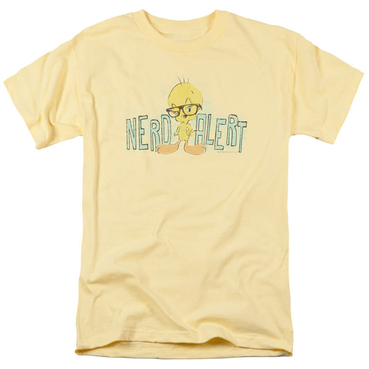 Looney Tunes Nerd Alert Mens T Shirt Banana Officially Licensed