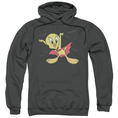 Looney Tunes Vampire Tweety Mens Hoodie Charcoal Officially Licensed