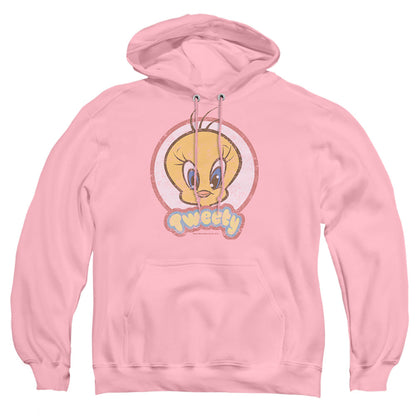 Looney Tunes Retro Tweety Mens Hoodie Pink Officially Licensed