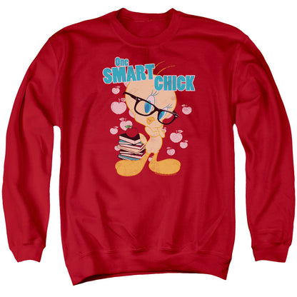 Looney Tunes One Art Chick Mens Crewneck Sweatshirt Red Officially Licensed