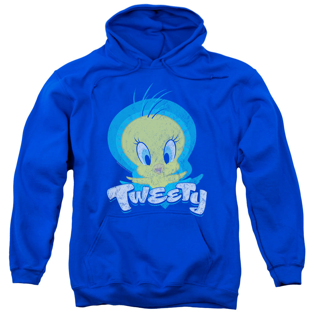 Looney Tunes Tweety Swirl Mens Hoodie Royal Blue Officially Licensed