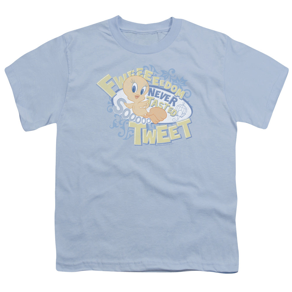 Looney Tunes Fweedom Kids Youth T Shirt Light Blue Officially Licensed