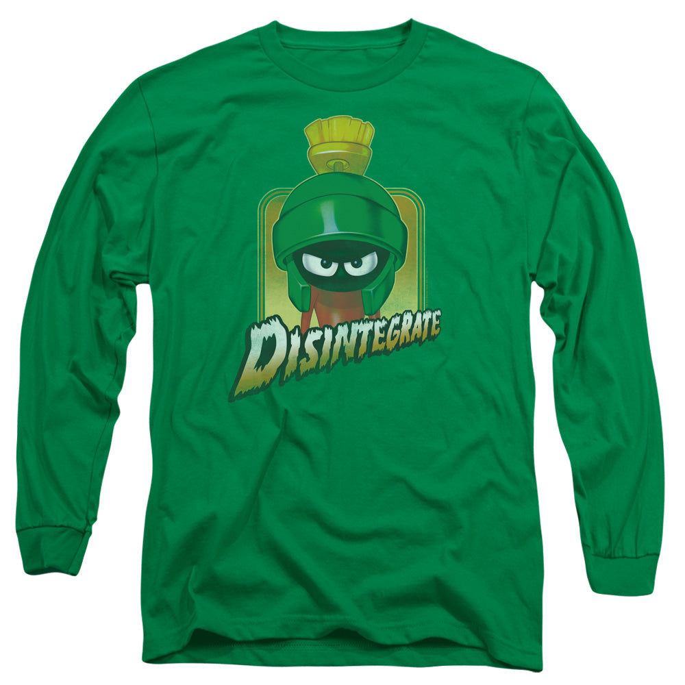 Looney Tunes Disintegrate Mens Long Sleeve Shirt Kelly Green Officially Licensed Officially Licensed