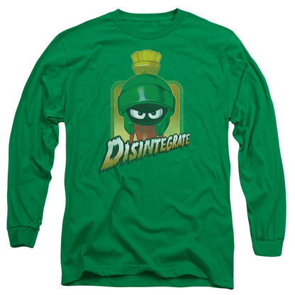 Looney Tunes Disintegrate Mens Long Sleeve Shirt Kelly Green Officially Licensed Officially Licensed