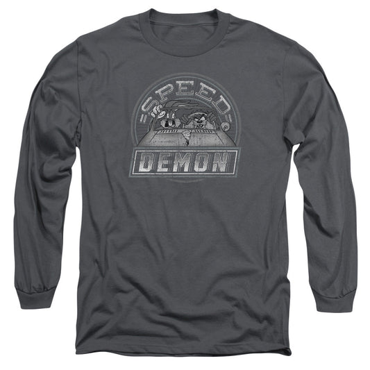 Looney Tunes Speed Demon Mens Long Sleeve Shirt Charcoal Officially Licensed Officially Licensed