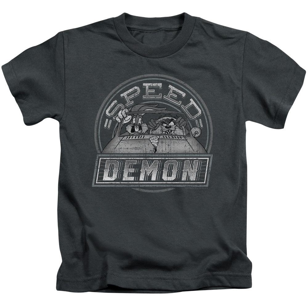 Looney Tunes Speed Demon Juvenile Kids Youth T Shirt Charcoal Officially Licensed
