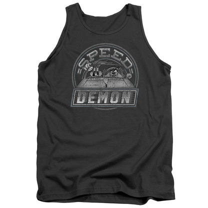 Looney Tunes Speed Demon Mens Tank Top Shirt Charcoal Officially Licensed