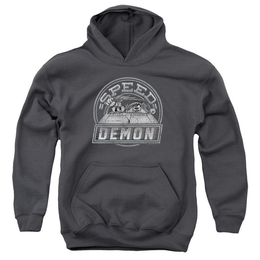 Looney Tunes Speed Demon Kids Youth Hoodie Charcoal Officially Licensed