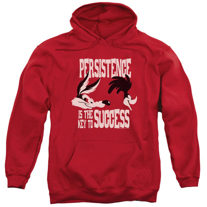 Looney Tunes Persistence Mens Hoodie Red Officially Licensed