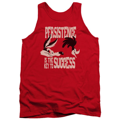Looney Tunes Persistence Mens Tank Top Shirt Red Officially Licensed