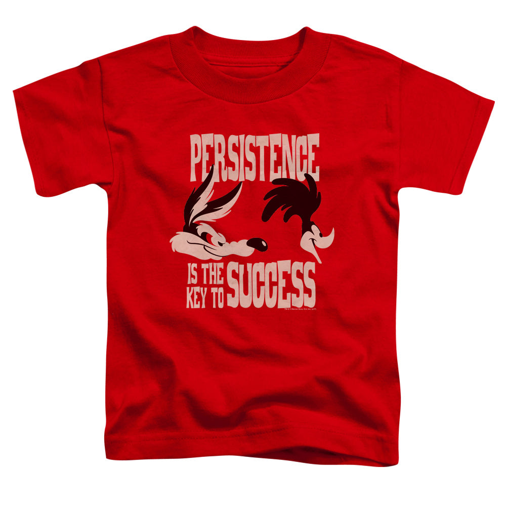 Looney Tunes Persistence Toddler Kids Youth T Shirt Red Officially Licensed