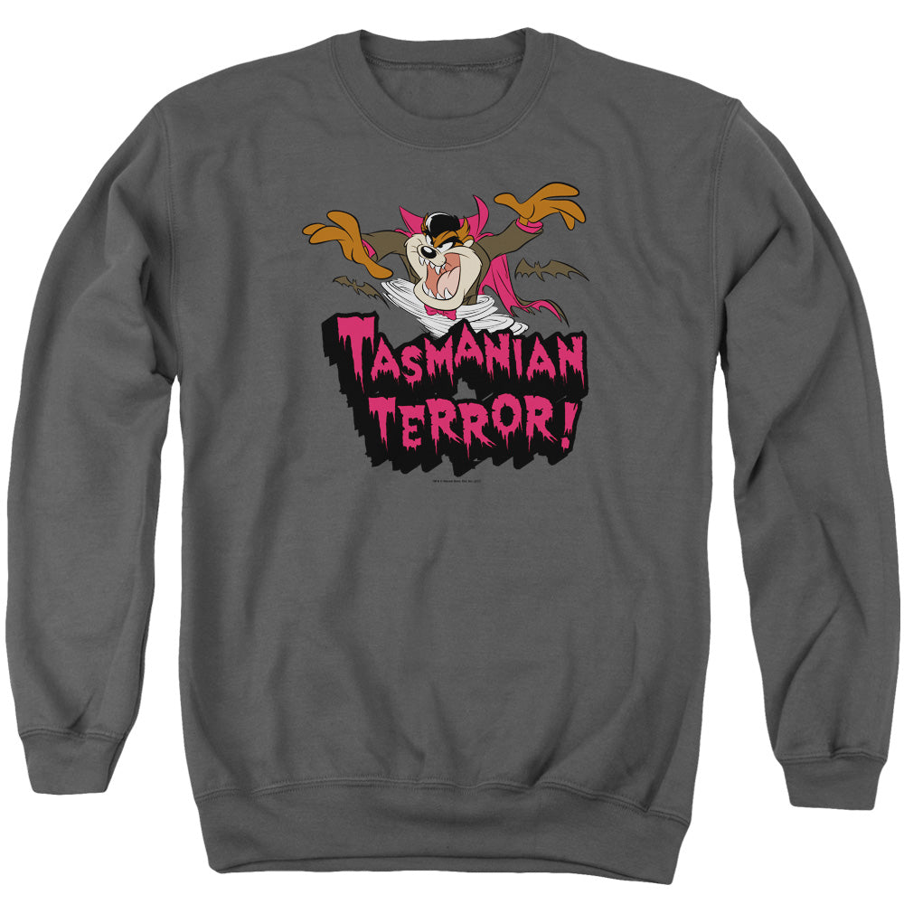 Looney Tunes Taz Terror Mens Crewneck Sweatshirt Charcoal Officially Licensed