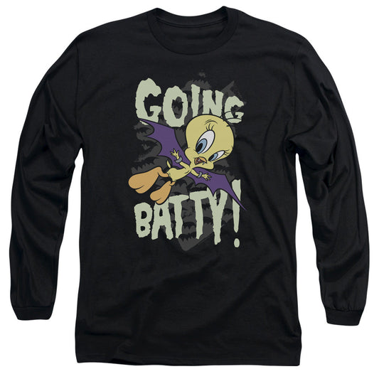 Looney Tunes Going Batty Mens Long Sleeve Shirt Black Officially Licensed Officially Licensed