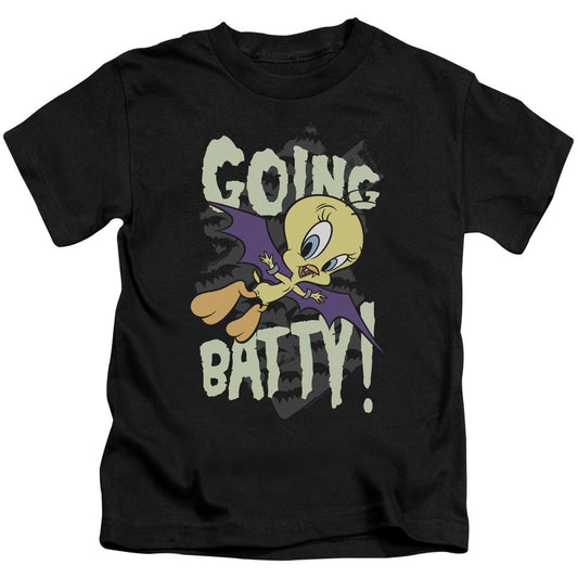 Looney Tunes Going Batty Juvenile Kids Youth T Shirt Black Officially Licensed