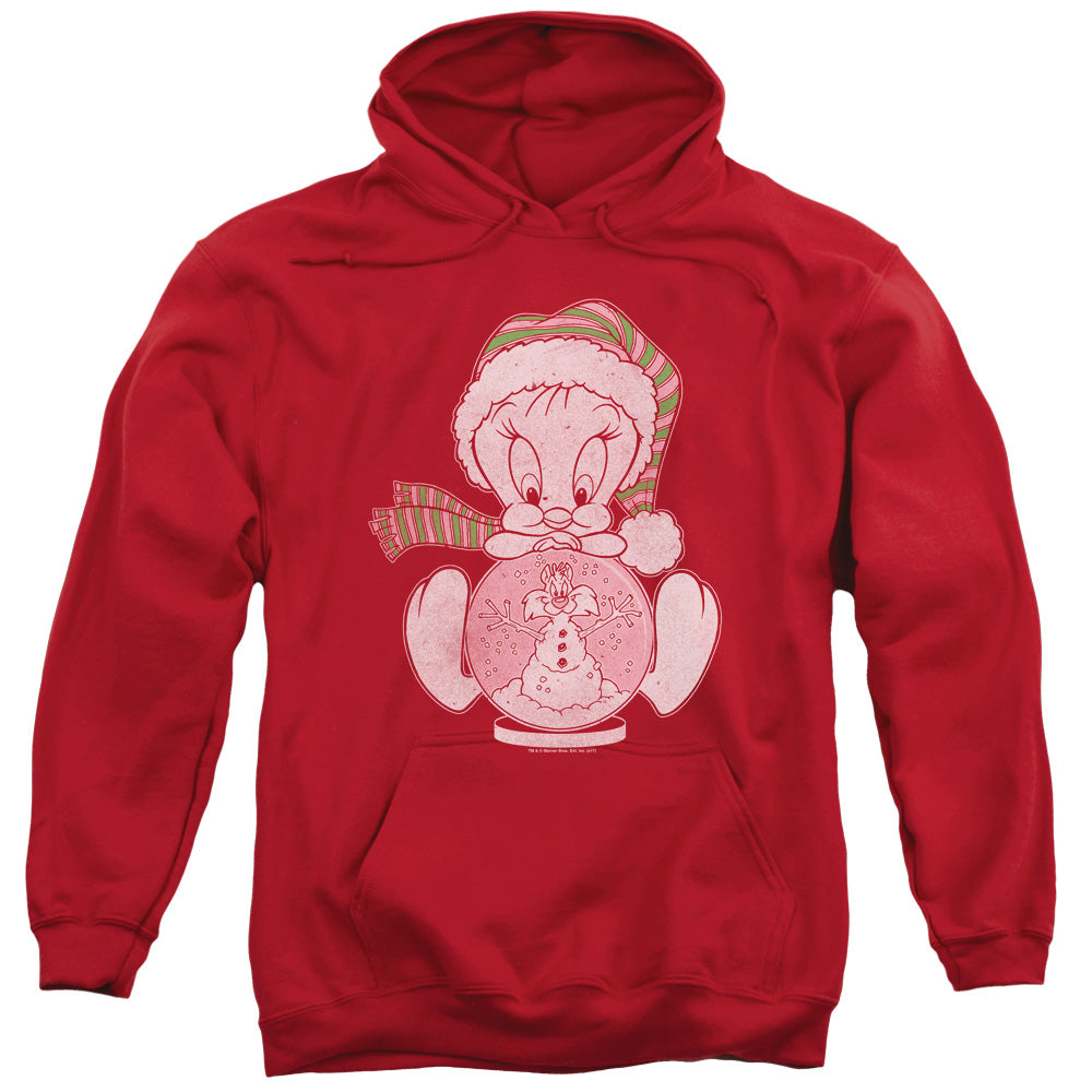 Looney Tunes Tweey Globe Mens Hoodie Red Officially Licensed