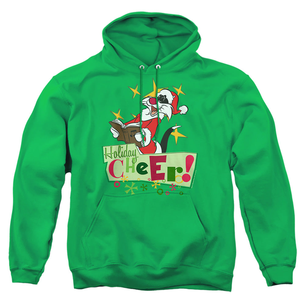 Looney Tunes Cheer Sylvester Mens Hoodie Kelly Green Officially Licensed
