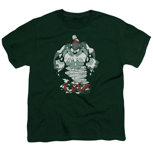 Looney Tunes Abominable Tazman Kids Youth T Shirt Hunter Green Officially Licensed
