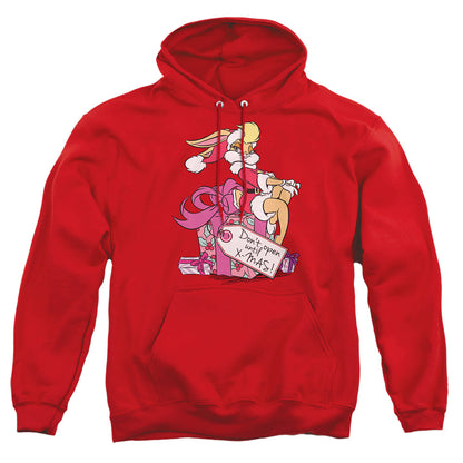 Looney Tunes Lola Present Mens Hoodie Red Officially Licensed