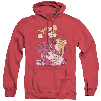 Looney Tunes Lola Present Heather Mens Hoodie Red Officially Licensed
