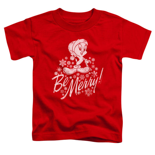 Looney Tunes Merry Tweety Toddler Kids Youth T Shirt Red Officially Licensed