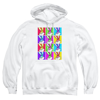 Looney Tunes Bugs Tiles Mens Hoodie White Officially Licensed